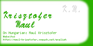 krisztofer maul business card